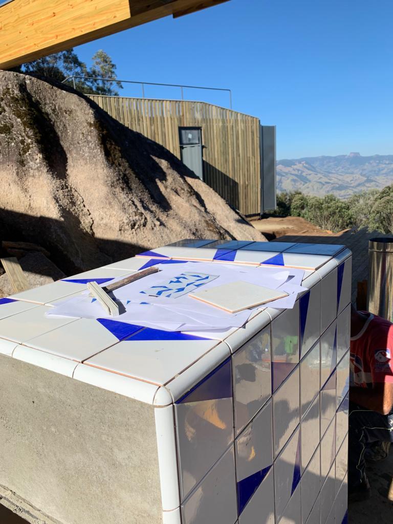 Projeto na montanha com azulejos Geo!