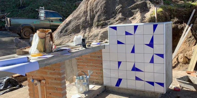 Projeto na montanha com azulejos Geo!