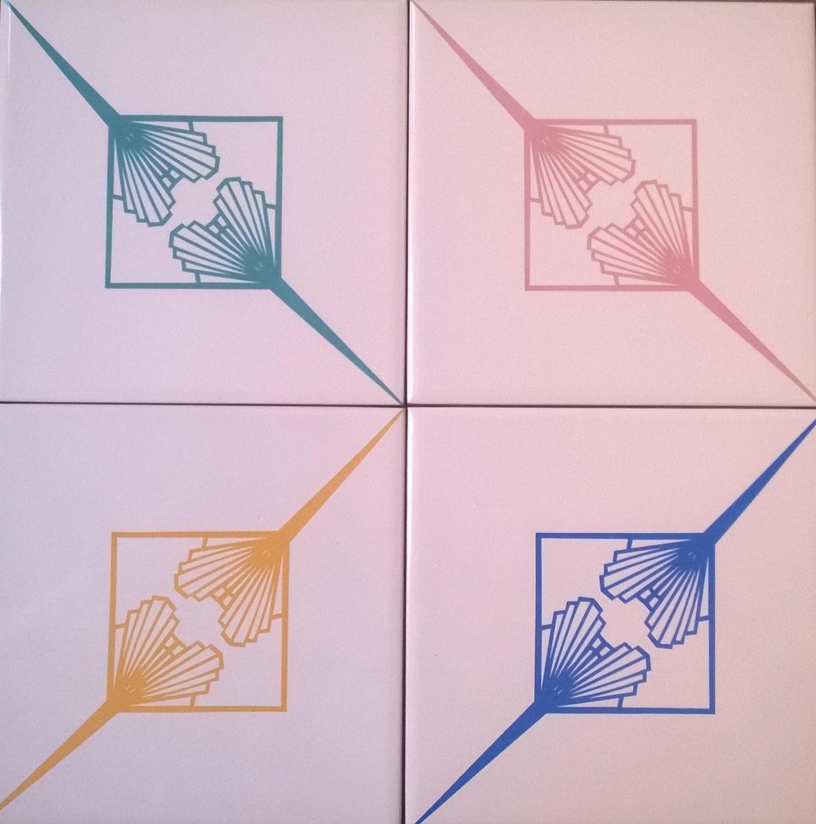 Novas cores de azulejos para a estampa Leque Duplo!
