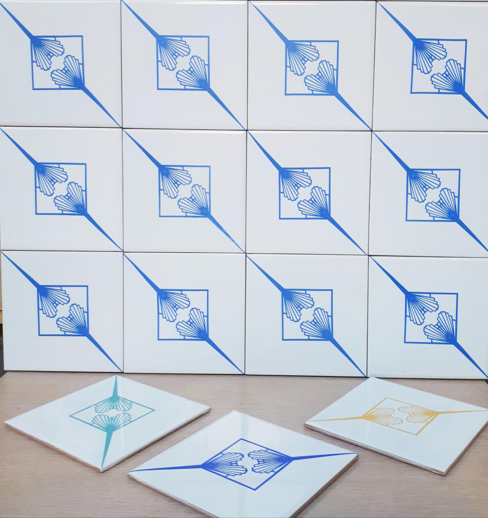 Paredes com azulejo Leque Duplo
