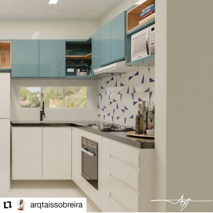 Cozinha com nosso azulejo GEO