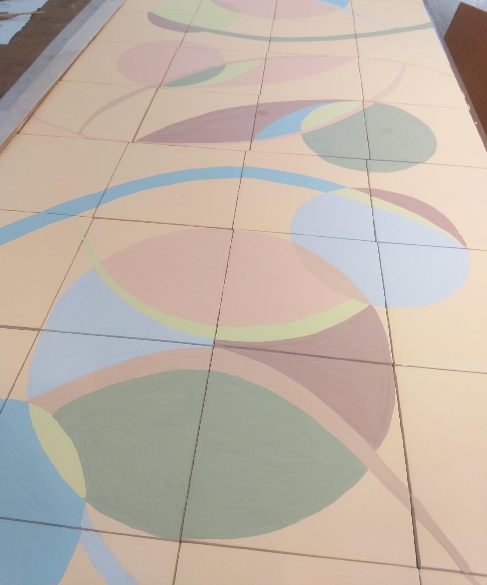 Painel pintado à mão